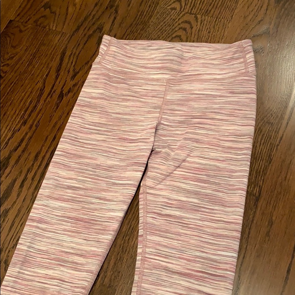Purple and pink Athleta long leggings